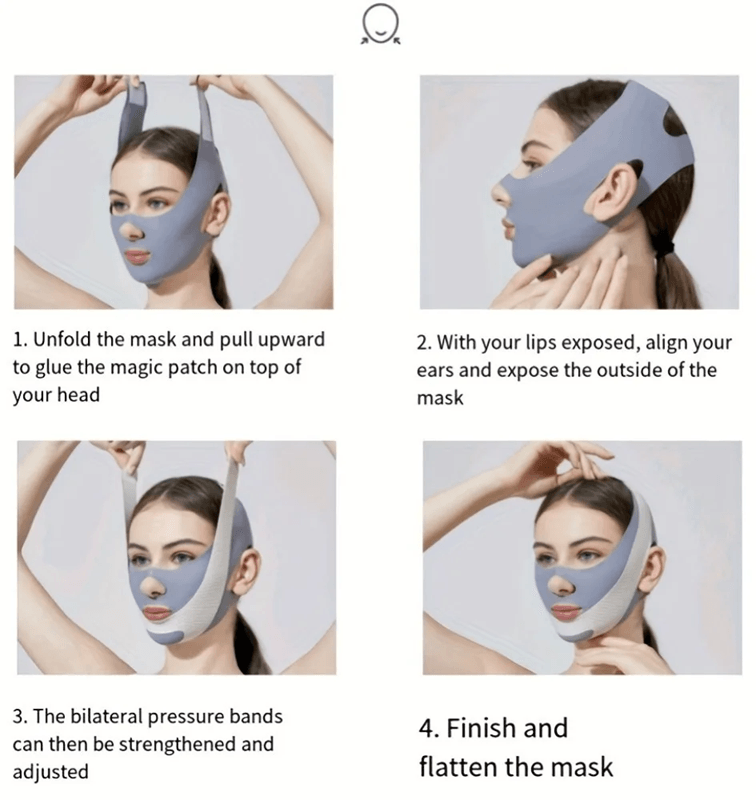 V Line Face Slimming Bandage – Double Chin Reducer and Facial Contouring Strap