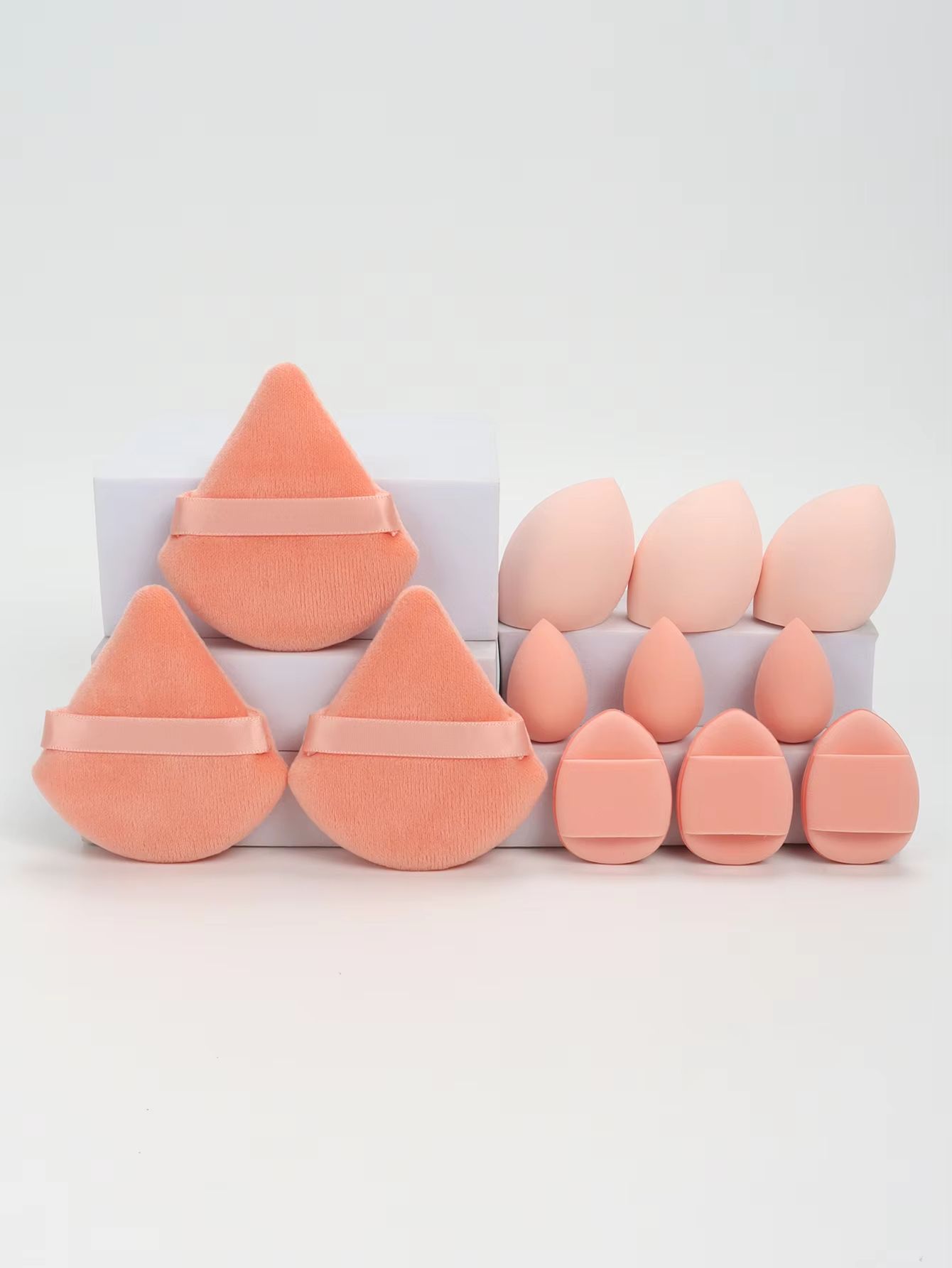 All-Purpose 12-Piece Makeup Sponge Set with Puffs and Beauty Eggs
