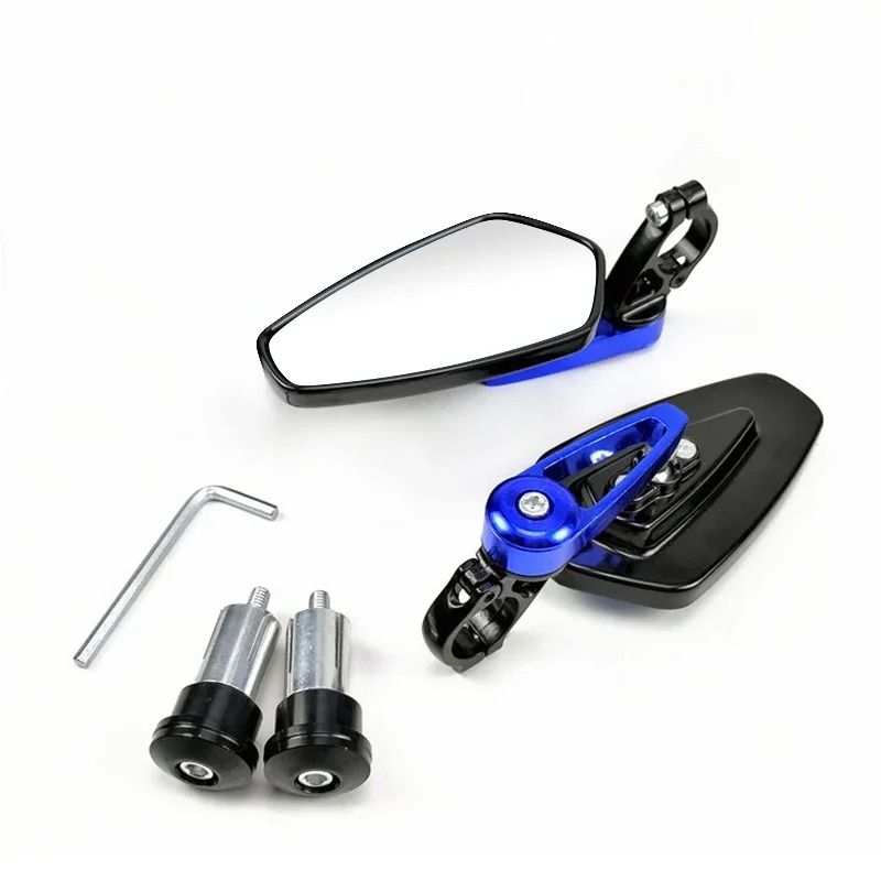 Universal Bar End Motorcycle Rearview Mirrors 22mm Handlebar Set