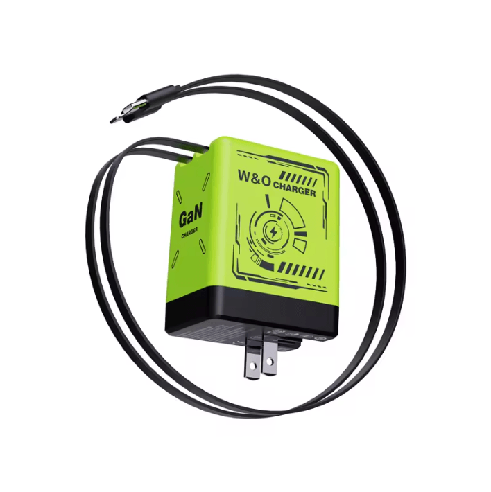 VoltMini GaN Fast Charging Adapter with Retractable Cable & Multi-Protection