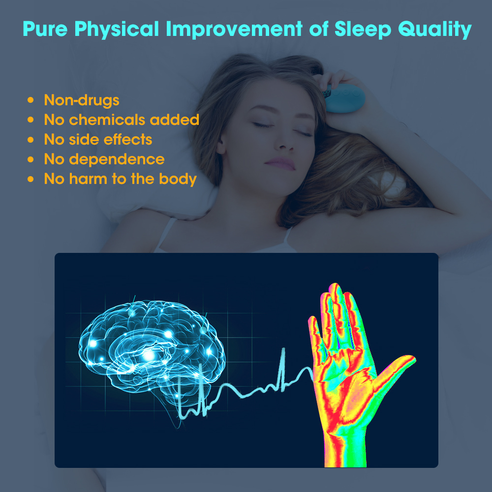 Intelligent Handheld Sleep Aid Device, Micro Current Sleep Massager, Stress & Anxiety Relief, Hypnosis Tool