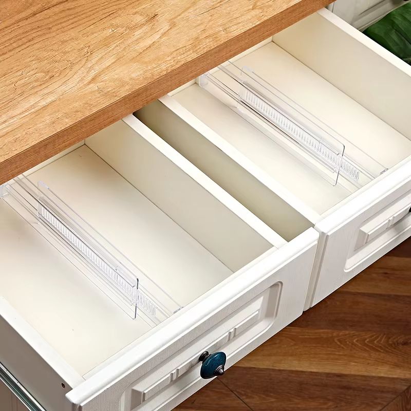 Adjustable Transparent Drawer Dividers for Kitchen, Office, Makeup and More