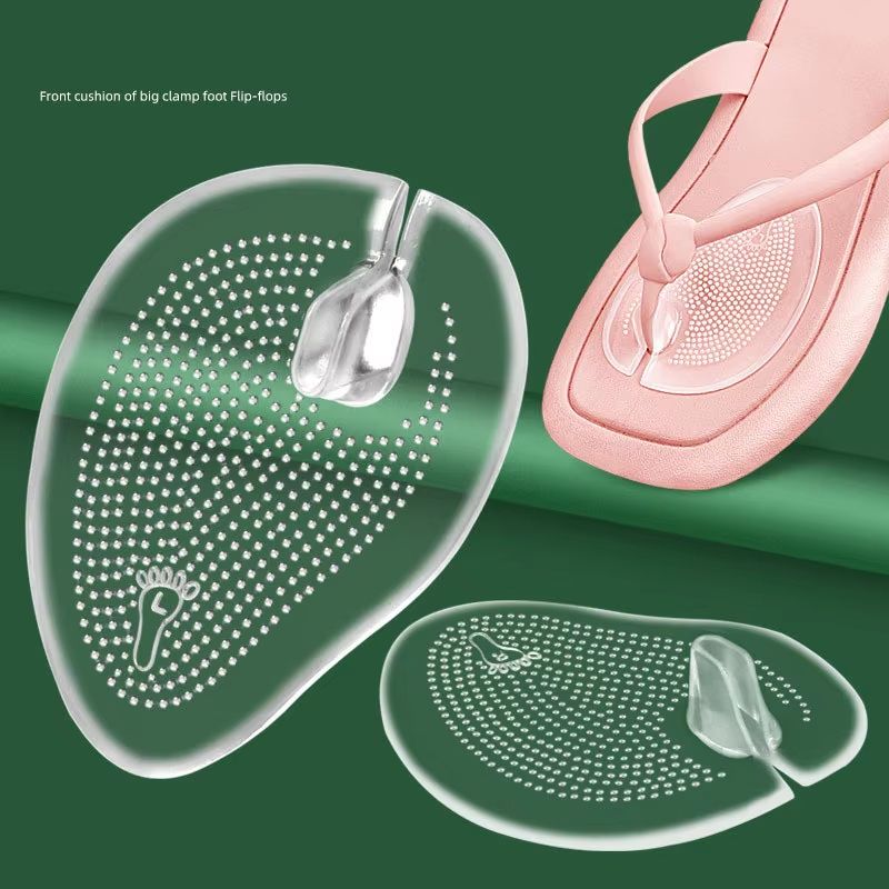 Silicone Gel Forefoot Pads for Slippers and Sandals Non-Slip Cushioned Foot Care