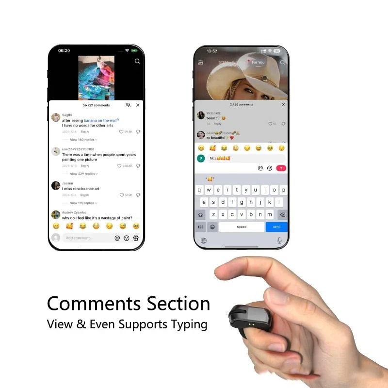 Mini Ring Mouse – Bluetooth Dual-Mode Remote – High-Yield Wearable Interaction Hub