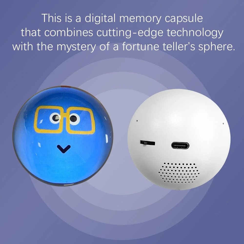 Customizable Video Glass Ball Lamp with Detachable Pixel Display and Sound