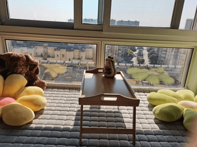 Foldable Bed Tray Table with Adjustable Laptop Stand and Breakfast Surface