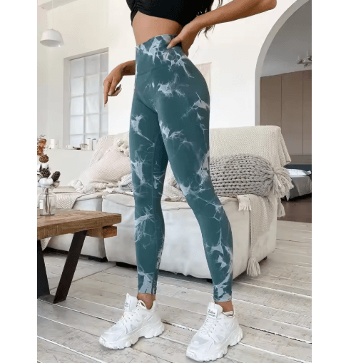 Tie-Dye Butt-Lifting Yoga Leggings – High Waist Slim-Fit Fitness Leggings