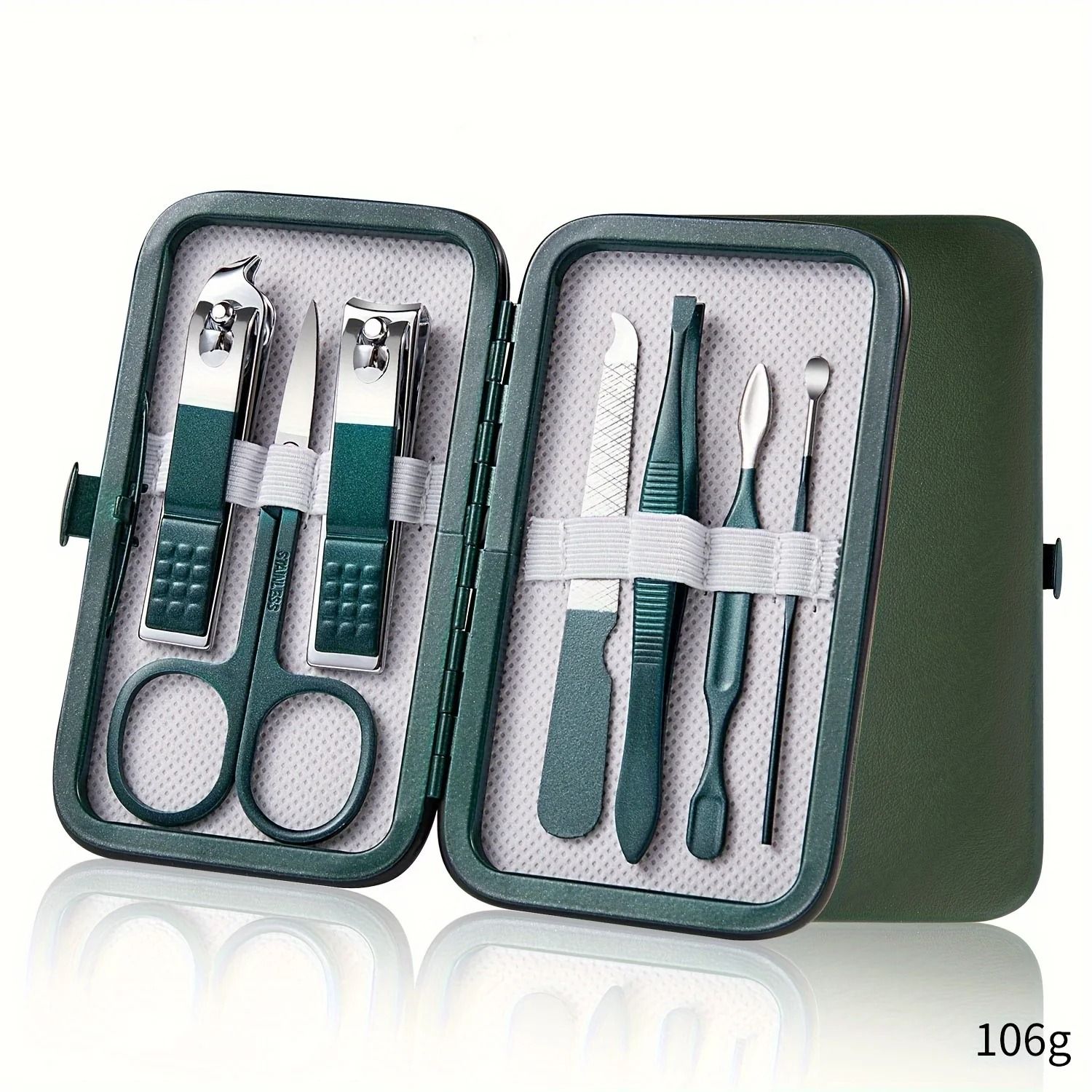 Professional Stainless Steel Nail Care Kit 7 10 12 18 PCS with Travel Case