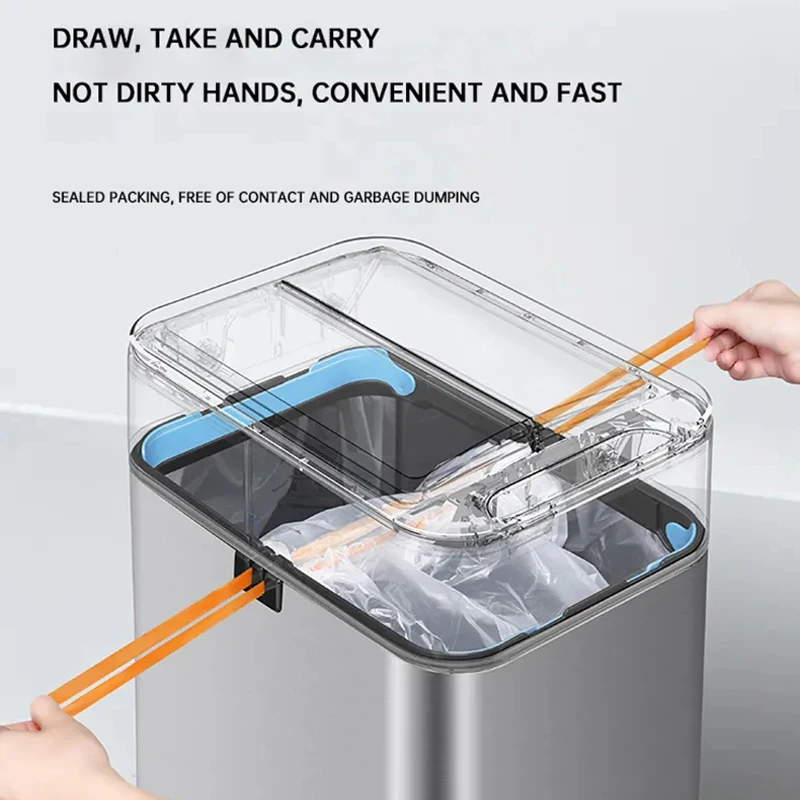 Large Capacity Smart Trash Can, Automatic Sensor, Stainless Steel Garbage Bin for Kitchen