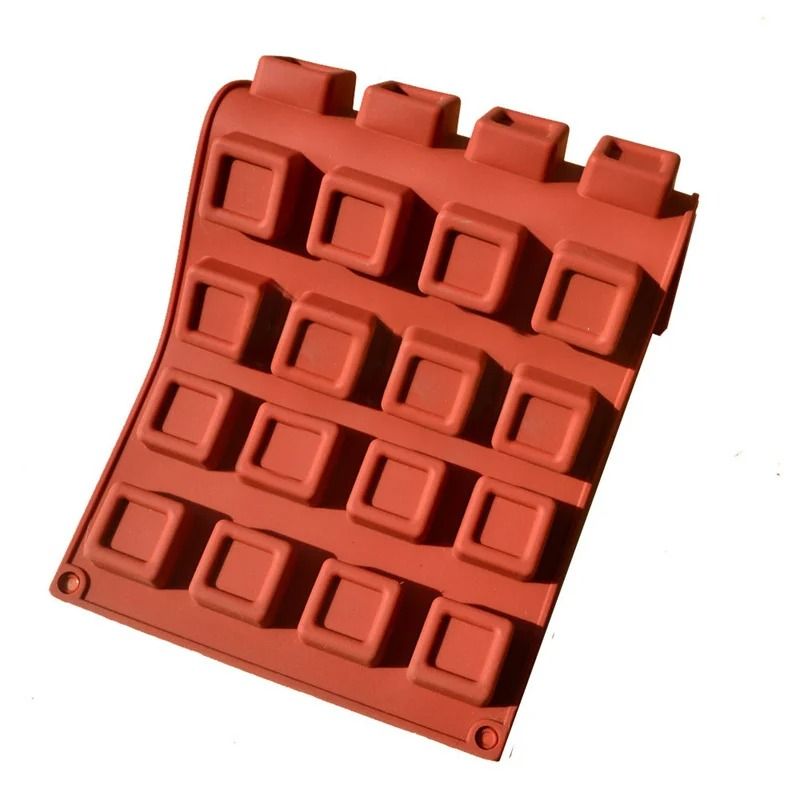 Square Donut Silicone Cake Mold Multi Cavity Baking Tray