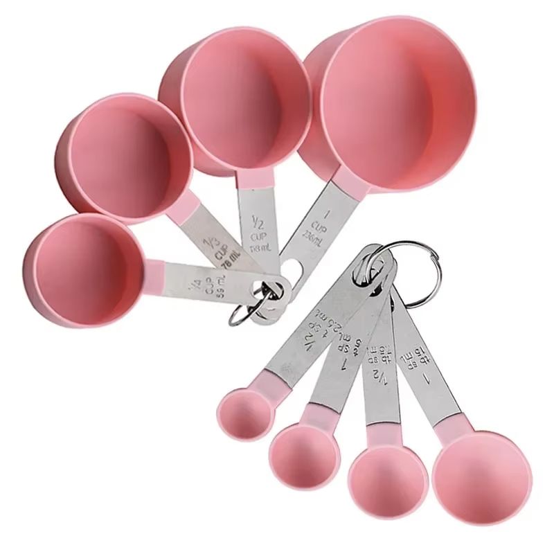 Precision 8-Piece Stainless Steel Measuring Cups & Spoons Set with Scale – Accurate Baking & Cooking Tool