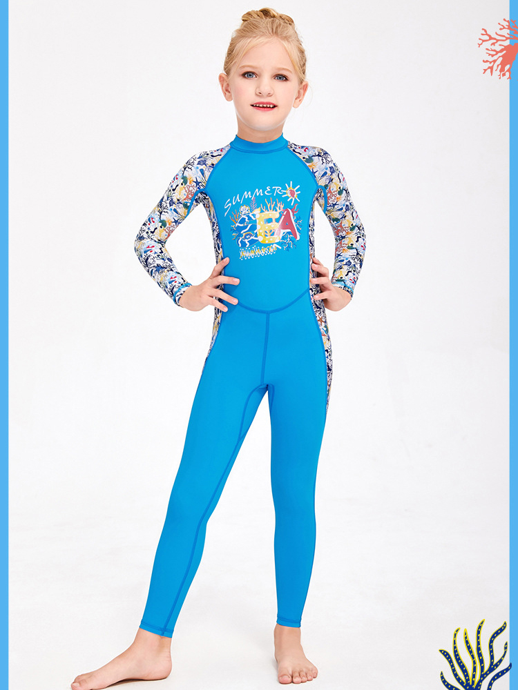 Kids Bathing Suit Cartoon Unicorn One Piece Swimsuits Girls Swimwear Baby Quick Drying Swimming Clothes