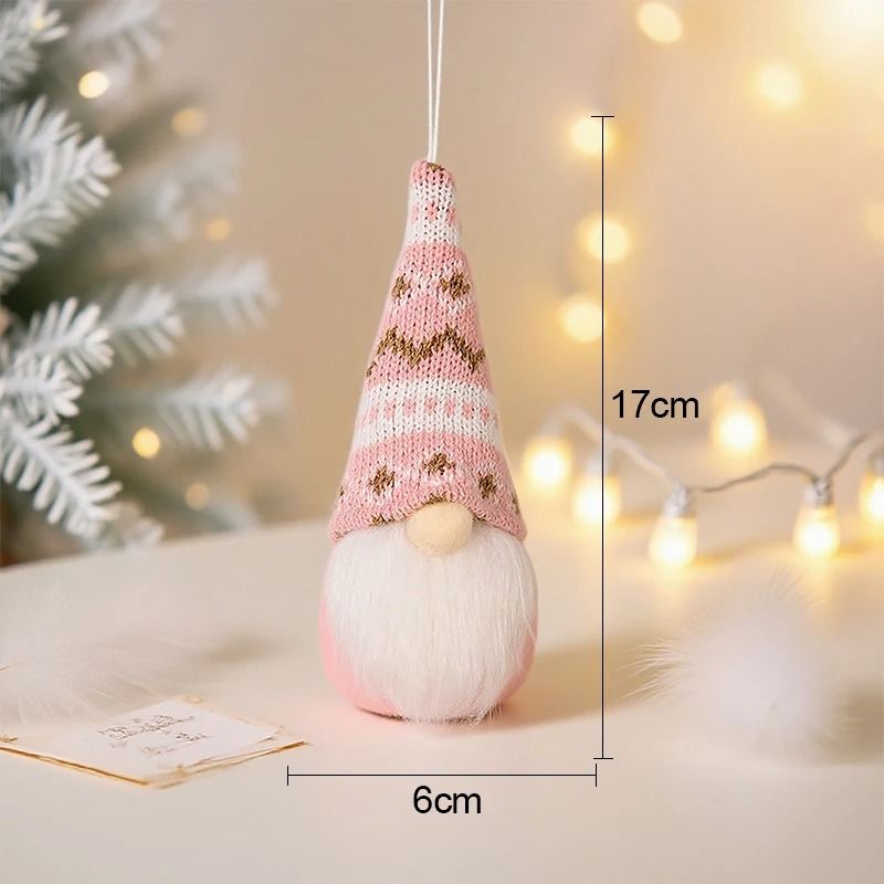 Christmas Faceless Knitted Dwarf Pendant