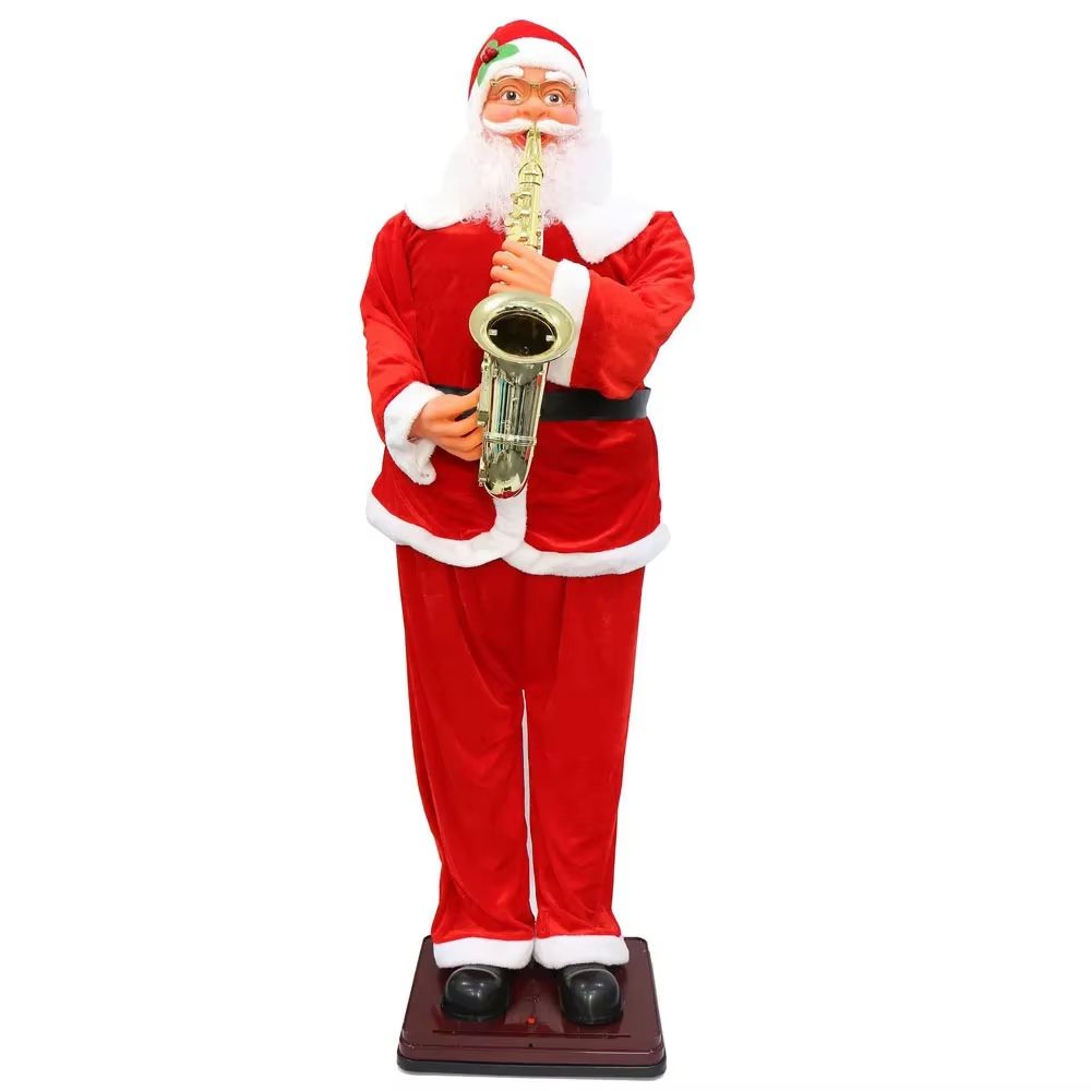 70in Life Size Animated Singing Dancing Santa Claus Holiday Display Decoration