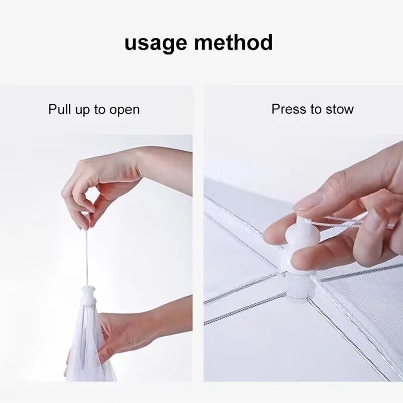 Pop-Up Mesh Folding Food Cover – Washable & Insect-Proof Table Dish Protection