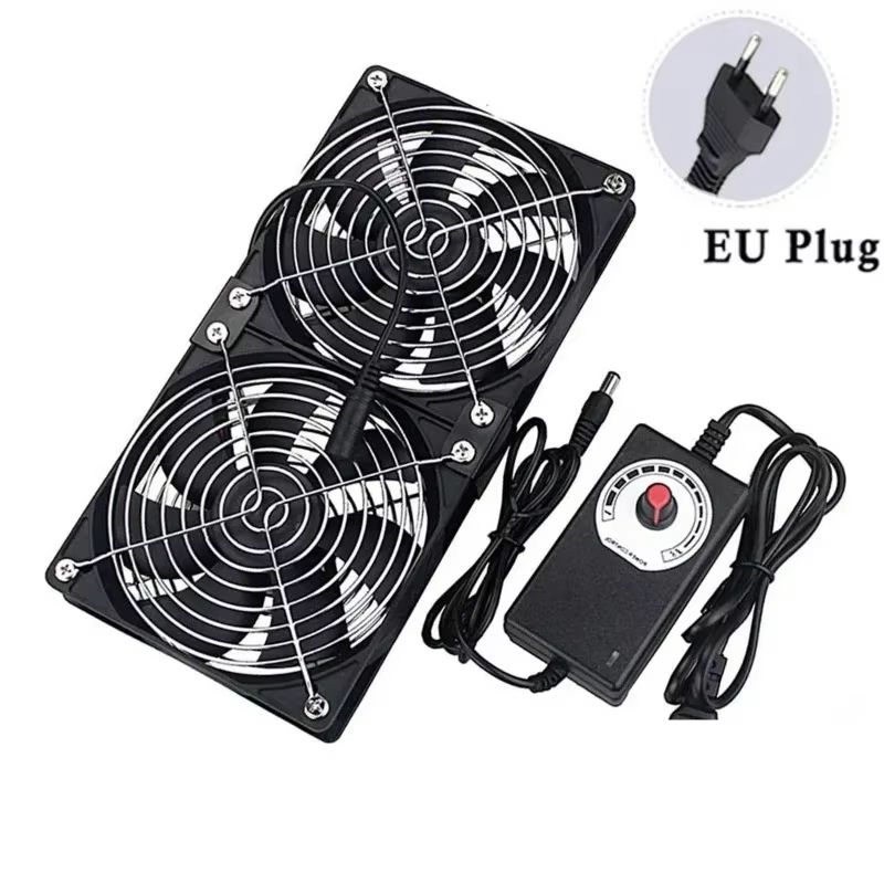 High-Flow 120 mm (4.72 in) 3000 RPM Cooling Fan with Speed Controller – Universal Chassis & Cabinet Airflow Solution