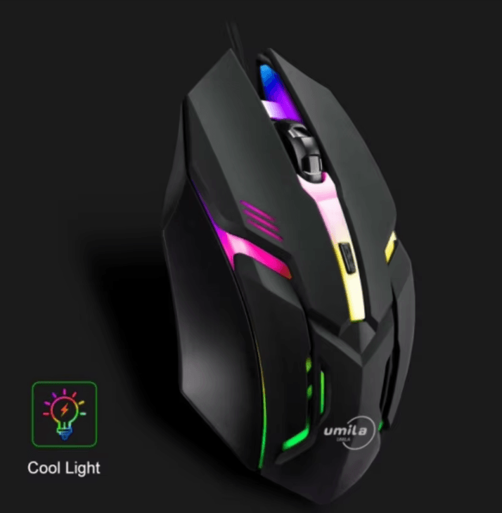 Ergonomic Wired Gaming Mouse – RGB Backlit USB Mouse with Precision Control for PC & Laptop