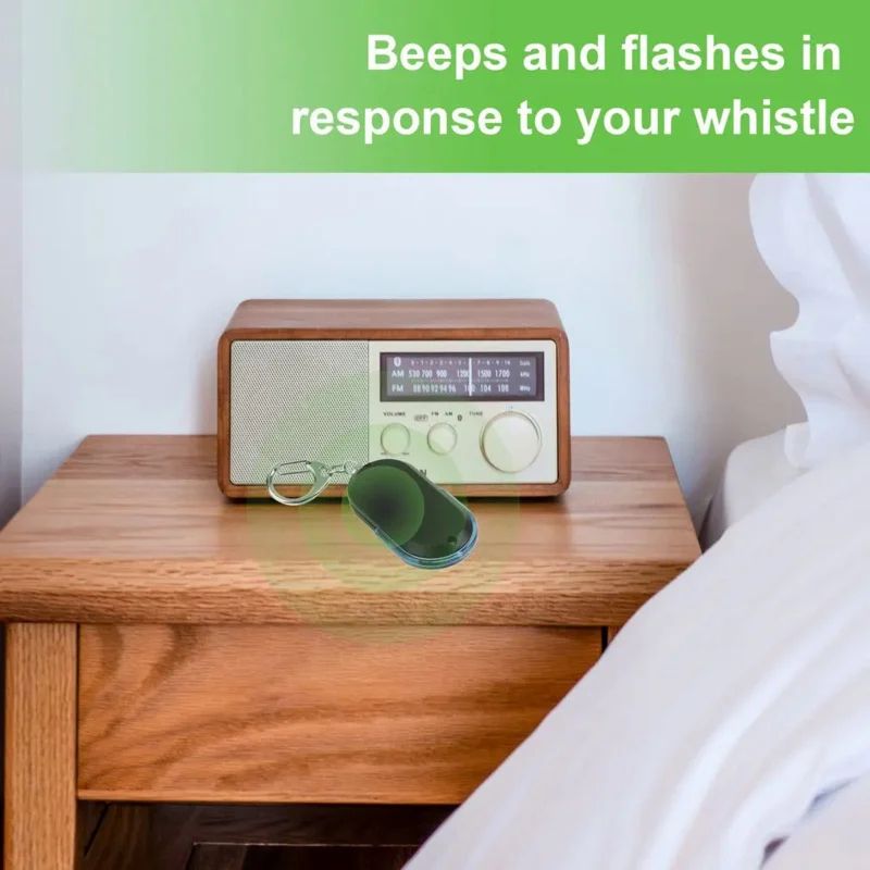 Smart Whistle Key Finder with LED Light – Portable Anti-Lost Key Locator for Keys & Bags