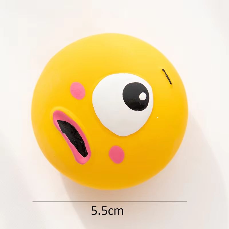 Squeaky Rubber Dog Ball Chew Toy Bite Resistant Tooth Cleaning Interactive Pet Ball