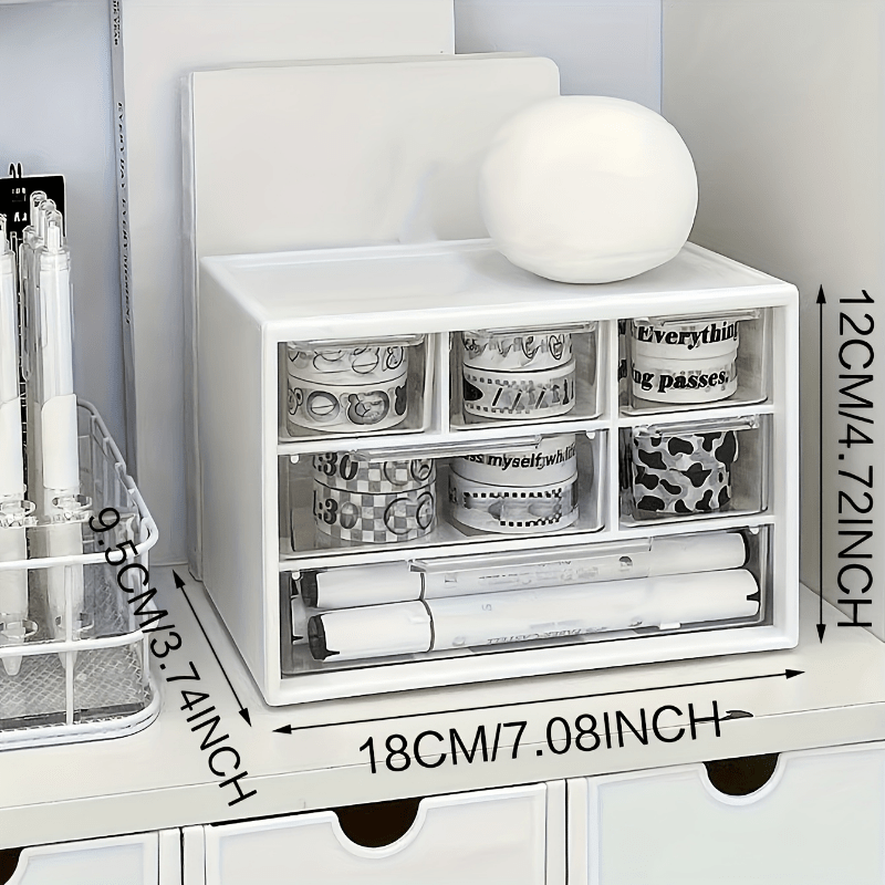 Transparent Organizer for Hair Clips, Jewelry, Keys, Small Tools, Dustproof Clear Plastic Desktop Mini Storage Box