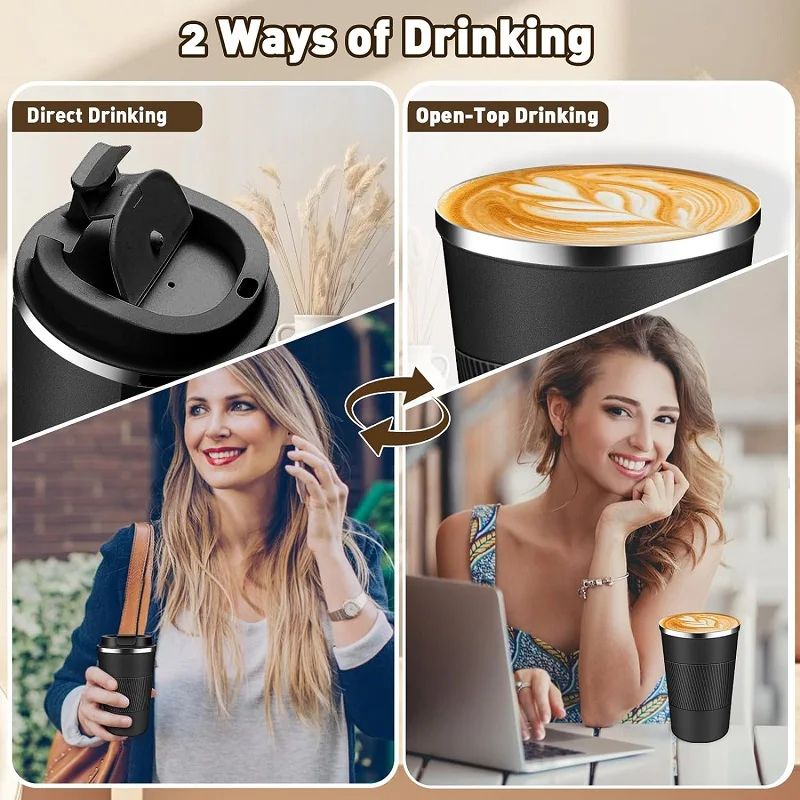 304 Stainless Steel Leakproof Travel Coffee Mug – Double Wall Insulated Thermal Bottle