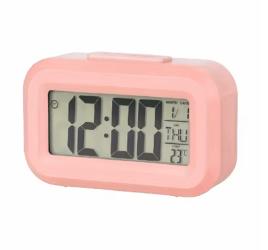 Smart Digital Alarm Clock with LCD Display Temperature Calendar & LED Backlight