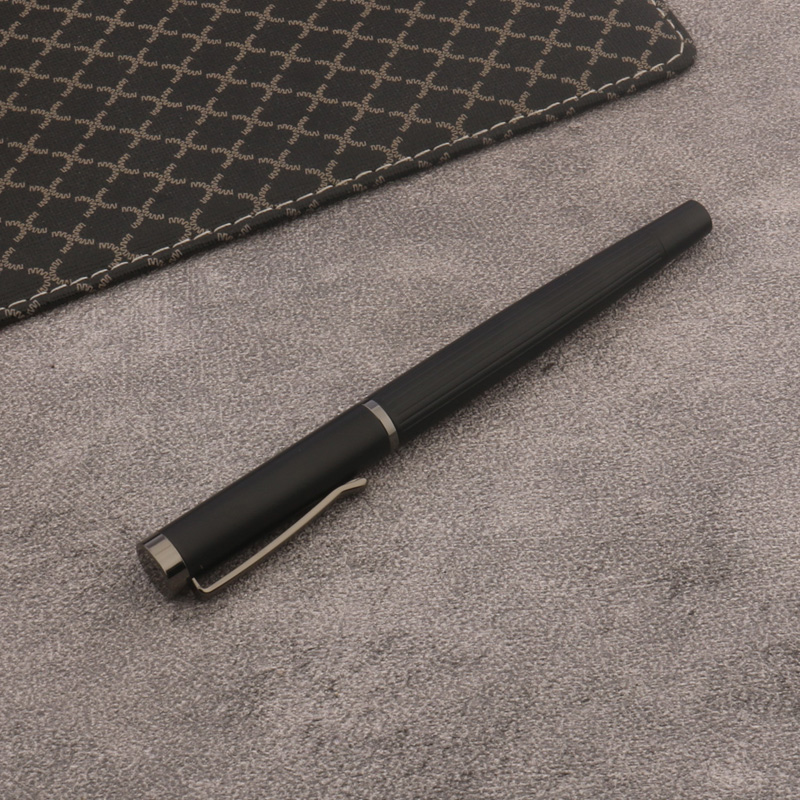 Matte Black Roman Column Luxury Metal Pen Premium Ballpoint Writing Pen