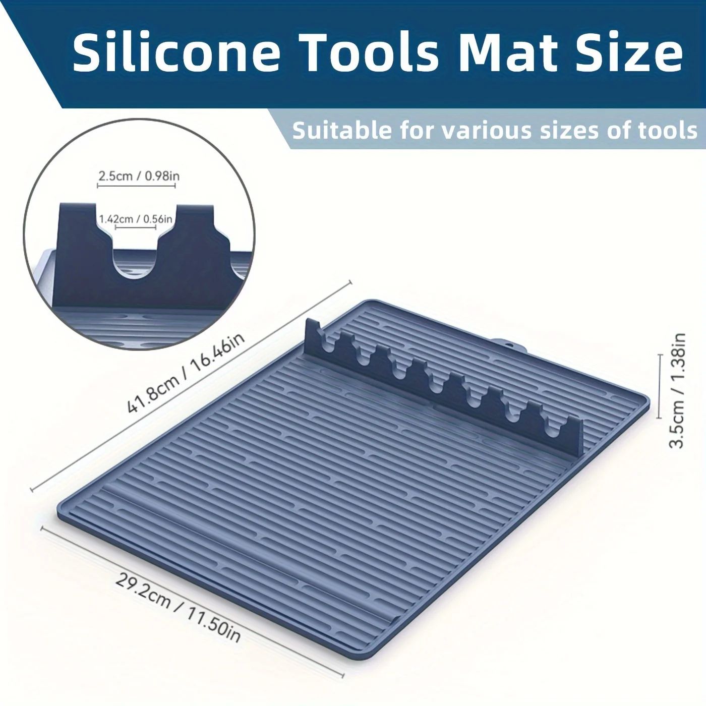 Silicone Grill Mat with Utensil Holder