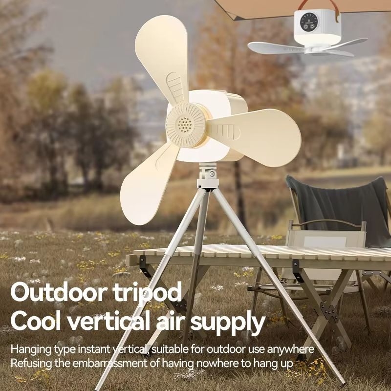 Rechargeable LED Ceiling Fan with Remote – Silent, Portable & Powerful for Home & Camping
