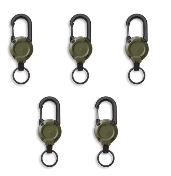 SteelGrip Retractable Carabiner Keychain
