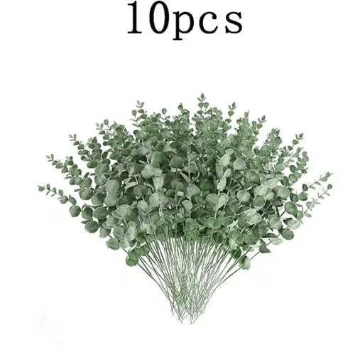 EverGreen Bulk Eucalyptus Stems Set – Mixed Silver Dollar Artificial Leaves (30/60/120PCS)