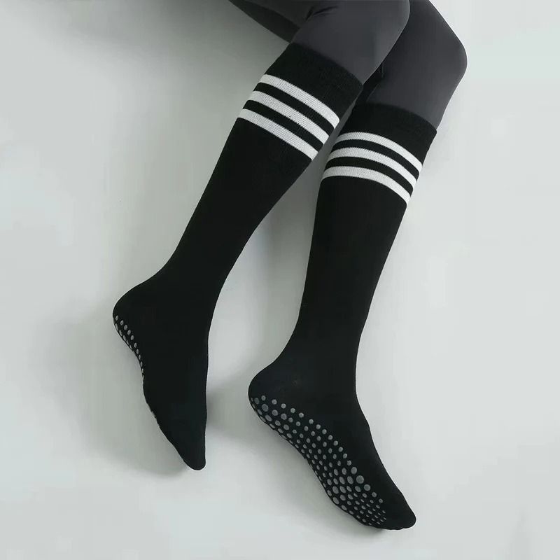Autumn Winter Women Anti Slip Yoga Socks Cotton Breathable Fitness Pilates Mid Tube Ballet Dance Socks