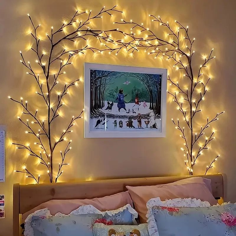 Willow Glow 144 LED Willow Vine Lights – Warm White USB Wall Decoration Lights