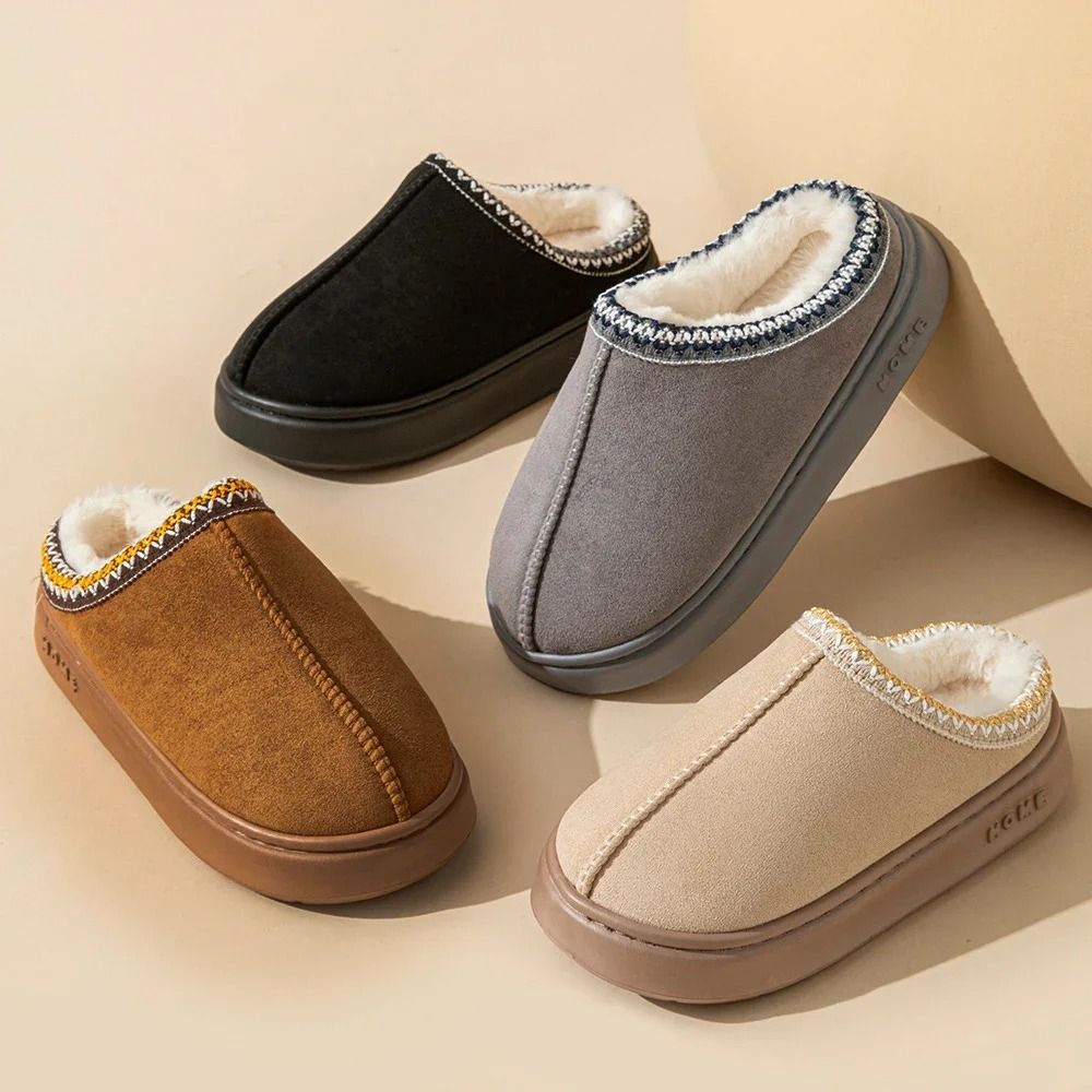 Cozy Plush Platform Slippers for Women
