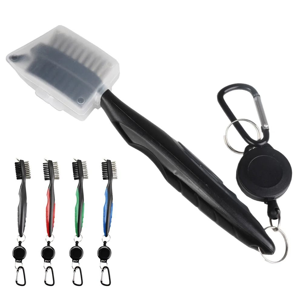 Golf Club Brush Groove Cleaner Retractable Dual Sided Cleaning Tool