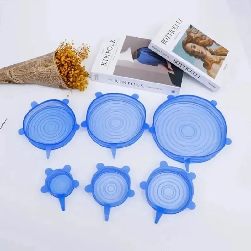 FreshSeal Reusable Silicone Stretch Lids 6 Piece Food Cover Set