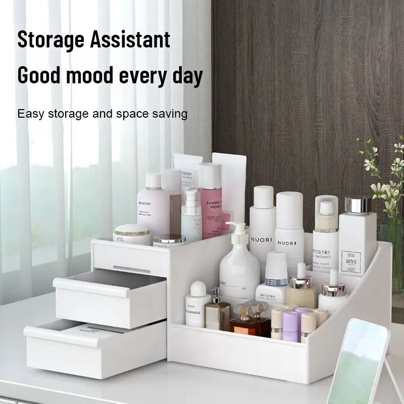 Makeup Storage Drawer Box for Vanity or Desktop