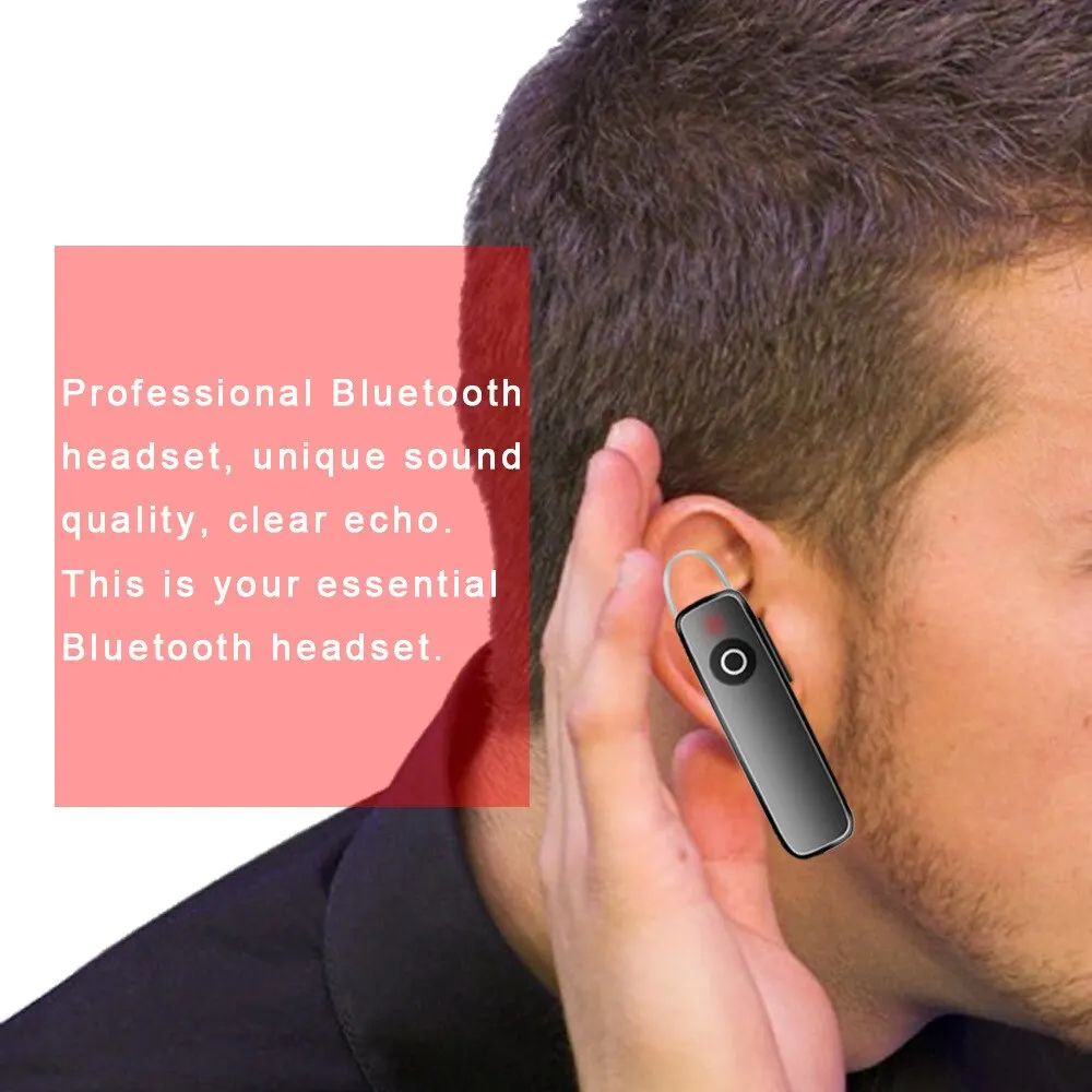 Mini Bluetooth Wireless Business Headset with Noise Reduction – Lightweight Single-Ear TWS