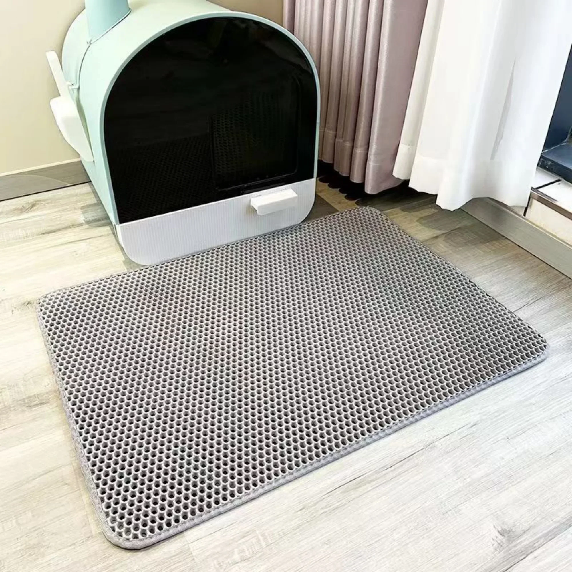 Heavy Duty Waterproof Cat Litter Mat, Extra Large Non Slip Washable Sand Stopper