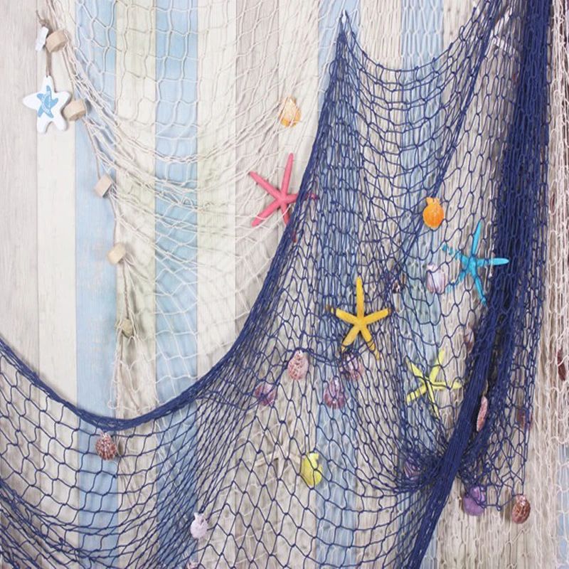 Nautical Fishing Net Wall Hanging Decor