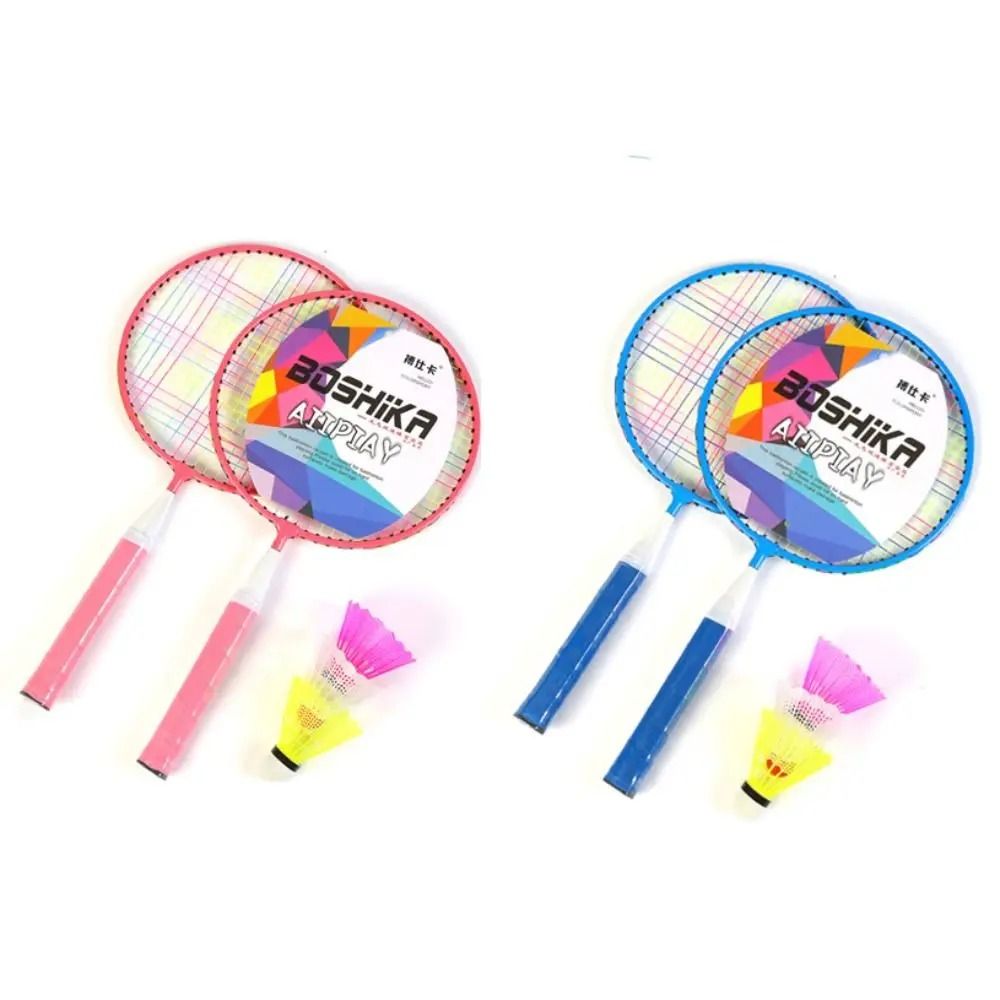 Childrens Lightweight Badminton Set – Iron Alloy Double Racquet Set – High-Yield Athletic Interaction Hub