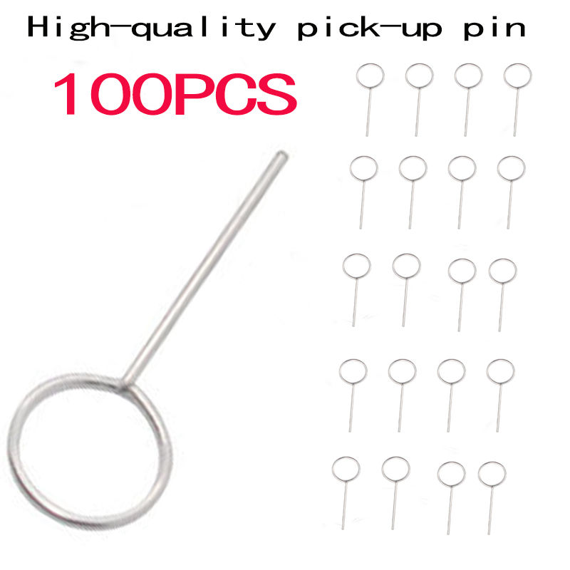 100pcs Sim Card Ejector Tool Pin, Universal Phone Remover Pick-up Tray Opener for iPhone 13, Xiaomi, Samsung, Huawei