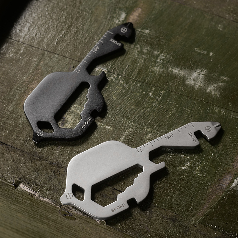 Portable Key Shaped Multitool Stainless Steel Mini Keychain with Screwdriver and Bottle Opener