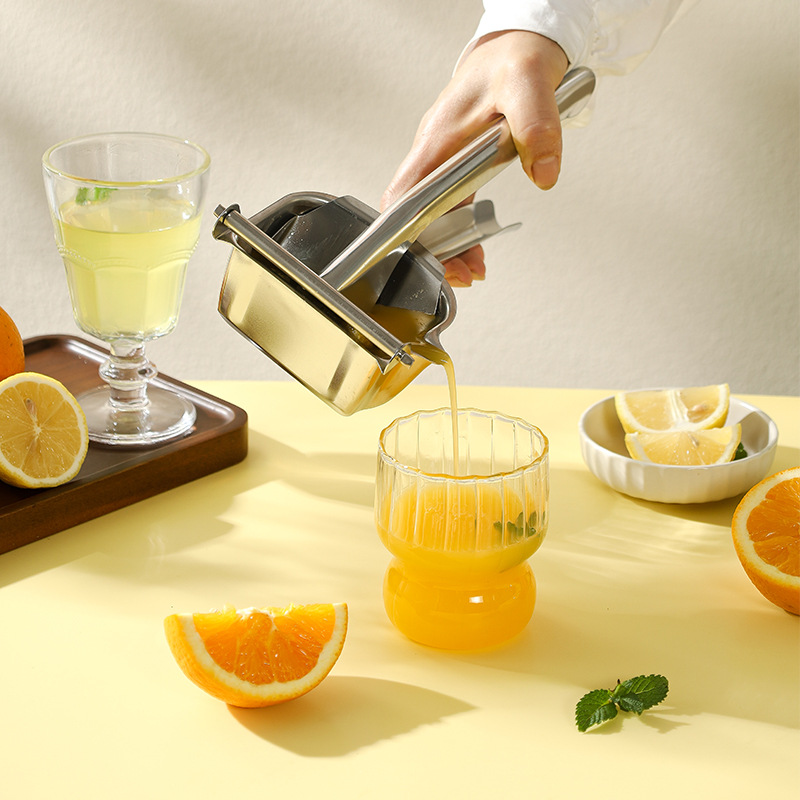 Stainless Steel Manual Juicer Effortless Orange, Lemon & Pomegranate Squeezer for Fresh Juices at Home