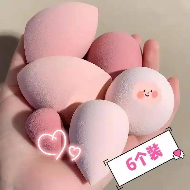 Dry & Wet Dual-Use Makeup Sponge Beauty Blender, Teardrop Diagonal Cut Powder Puff with Individual Packaging, No Powder