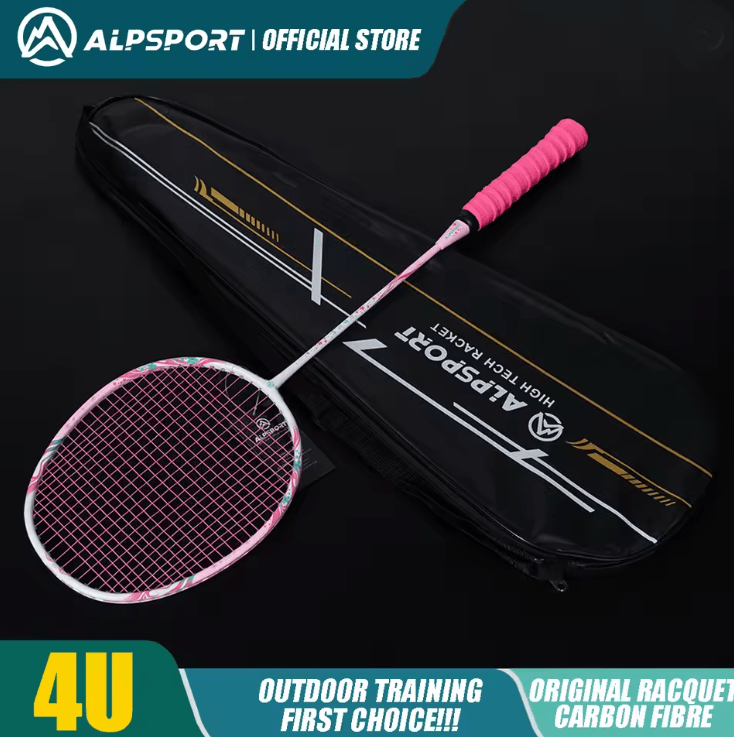 EliteStrike TX 4U Carbon Fiber Badminton Racket Offensive Power