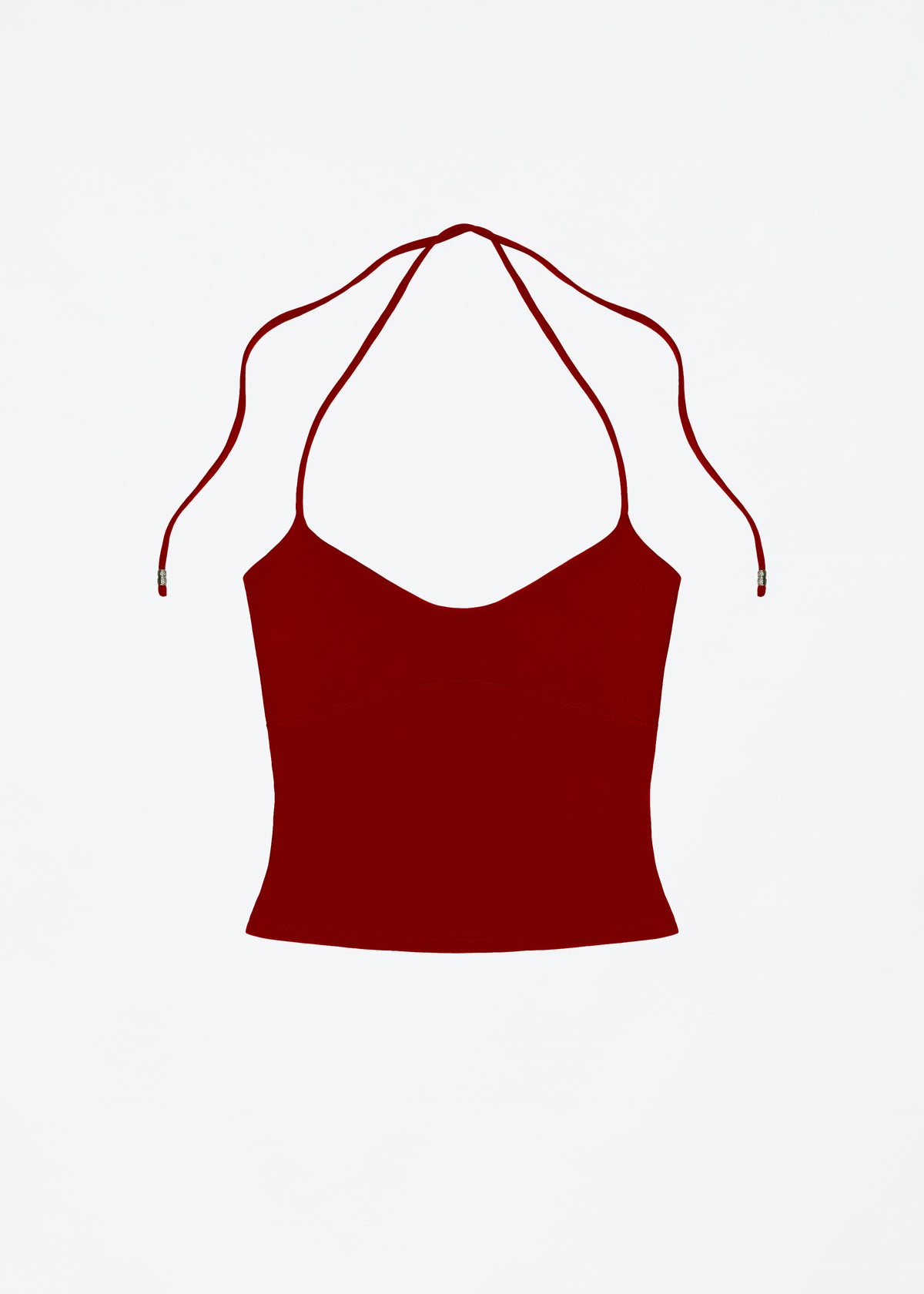 Women's Tank Open-Back Camisole Top with Metal Accents, Self-Tie Straps, Sexy Low-Neck Halter Design