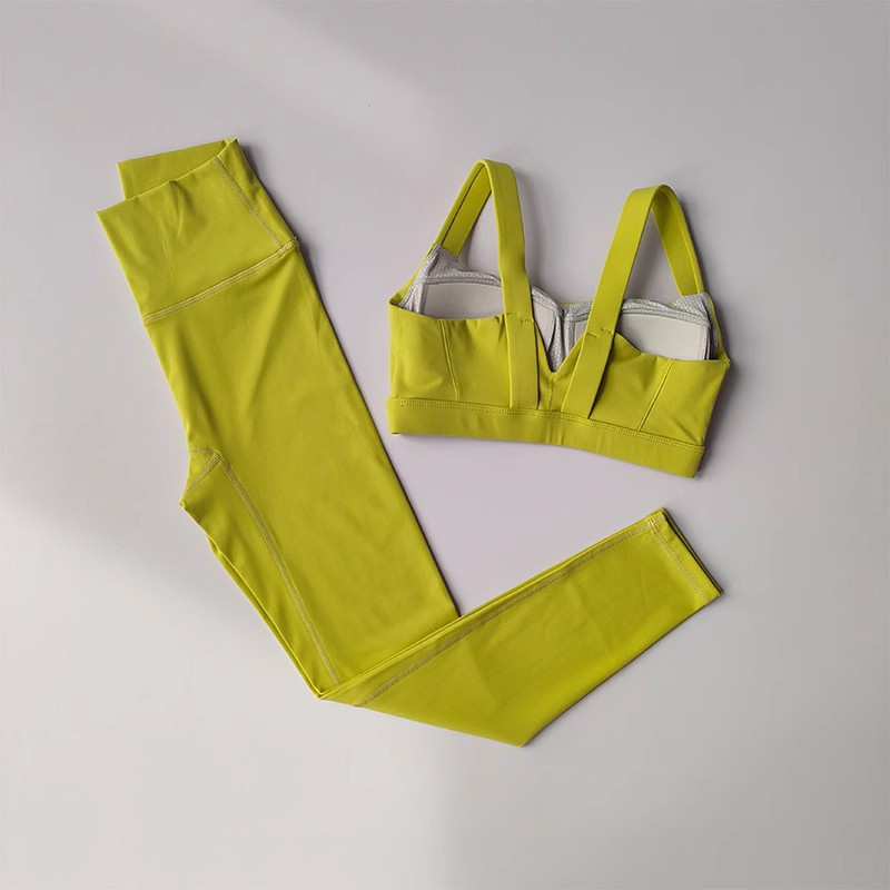 Seamless Women Yoga Set, High Waist Leggings, Workout Sportswear, Fitness Sports Push Up Bra Set, Gym Clothing Sports