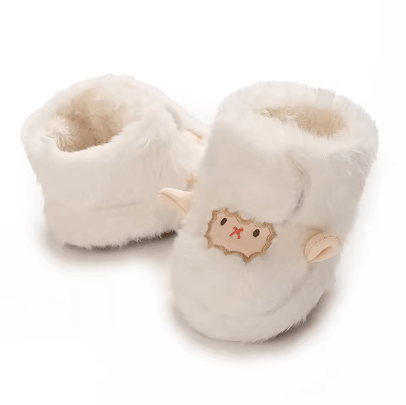 SnowBuddy Baby Animal Print Snow Boots – Cozy Infant First Walker Boots with Soft Non-Slip Sole