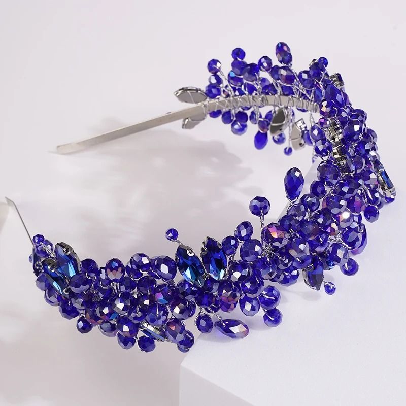 Women Rhinestone Bridal Tiara Headband Handmade